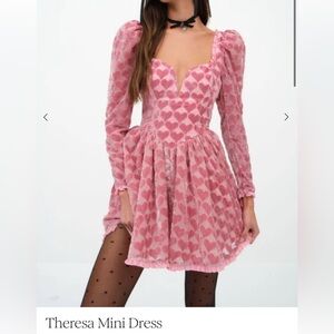 NWT For Love and Lemons Theresa Heart Dress